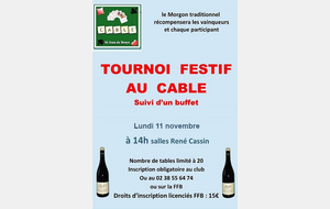 Tournoi festif du lundi 11 novembre 2024